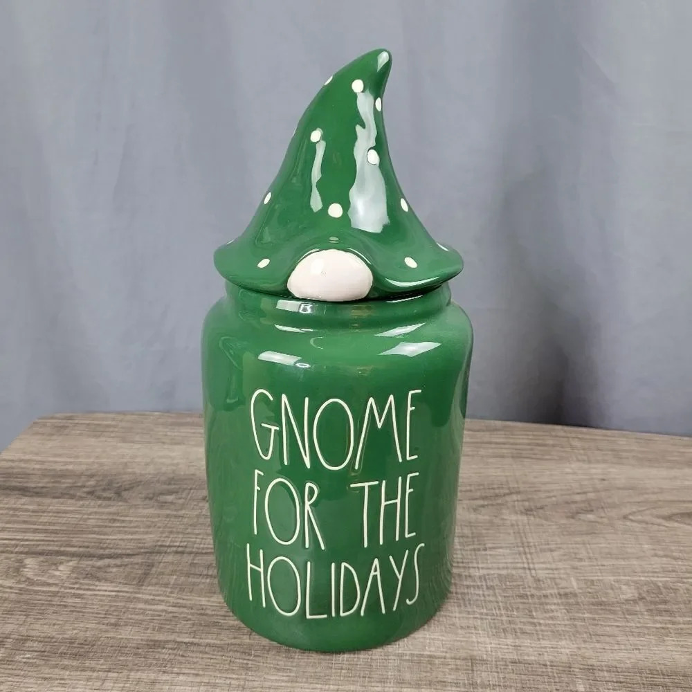 Rae Dunn Artisan Collection Gnome For‎ The Holidays Canister